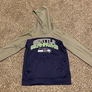 NFL Team Apparel Youth Hoodie - Gray and Green